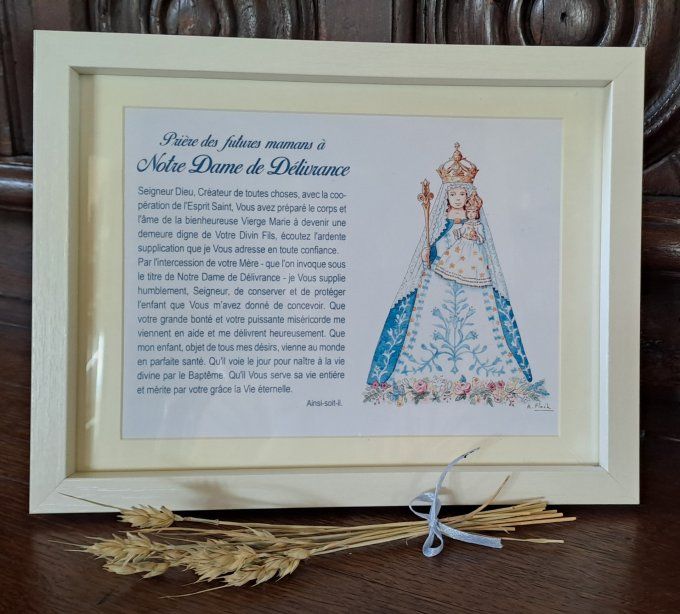 Poster de ND de Délivrance, variantes avec prière ou sans