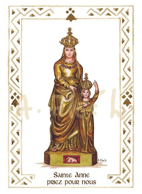 Image de Sainte Anne avec prière